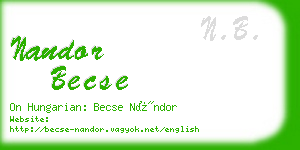 nandor becse business card